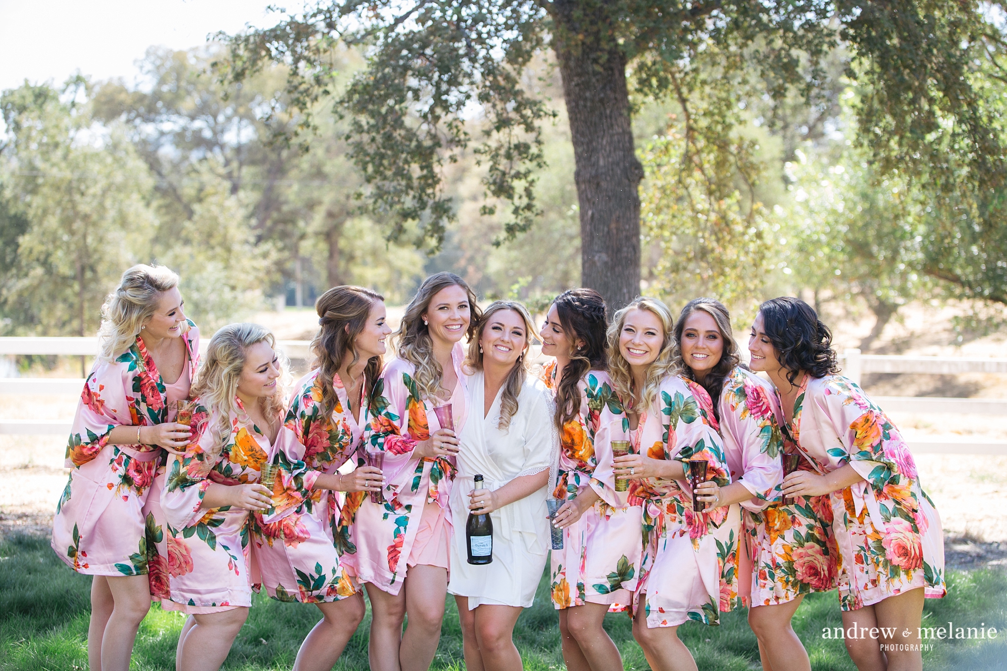 bridesmaids getting ready wedding photos