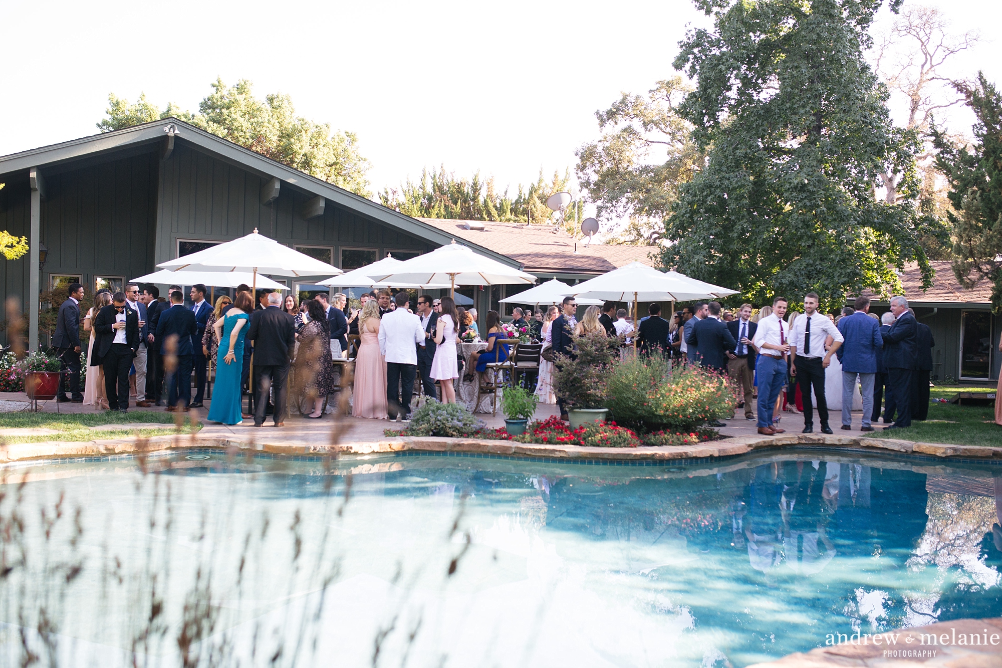 Backyard wedding reception, Northern California