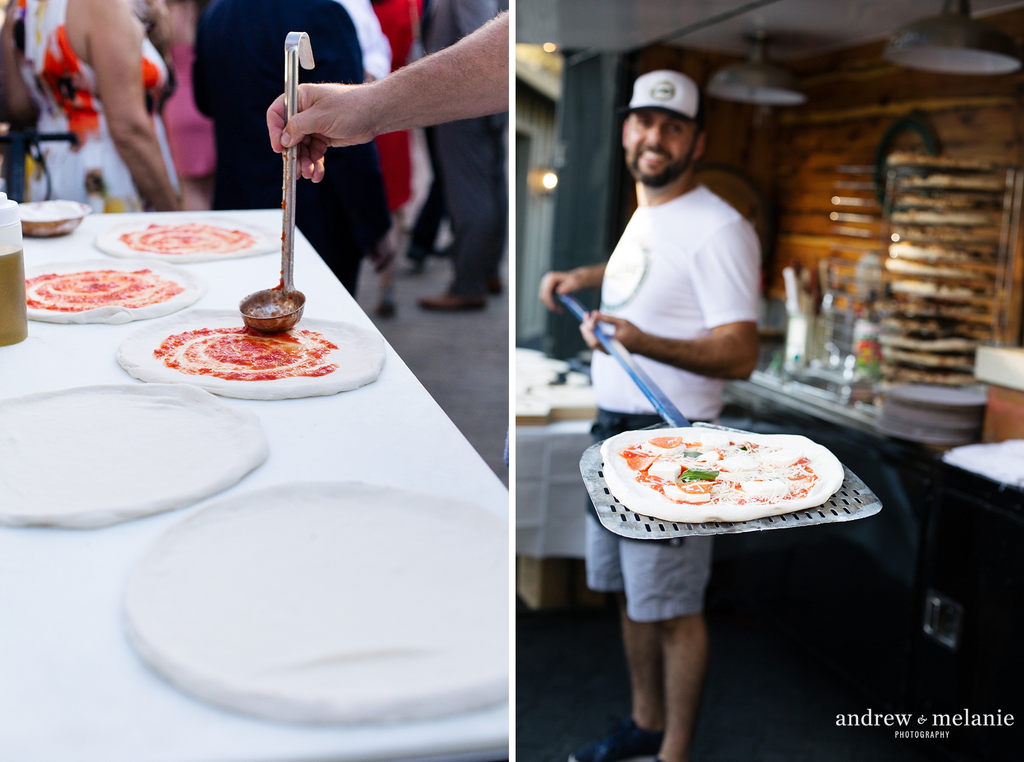 Pizza oven wedding catering