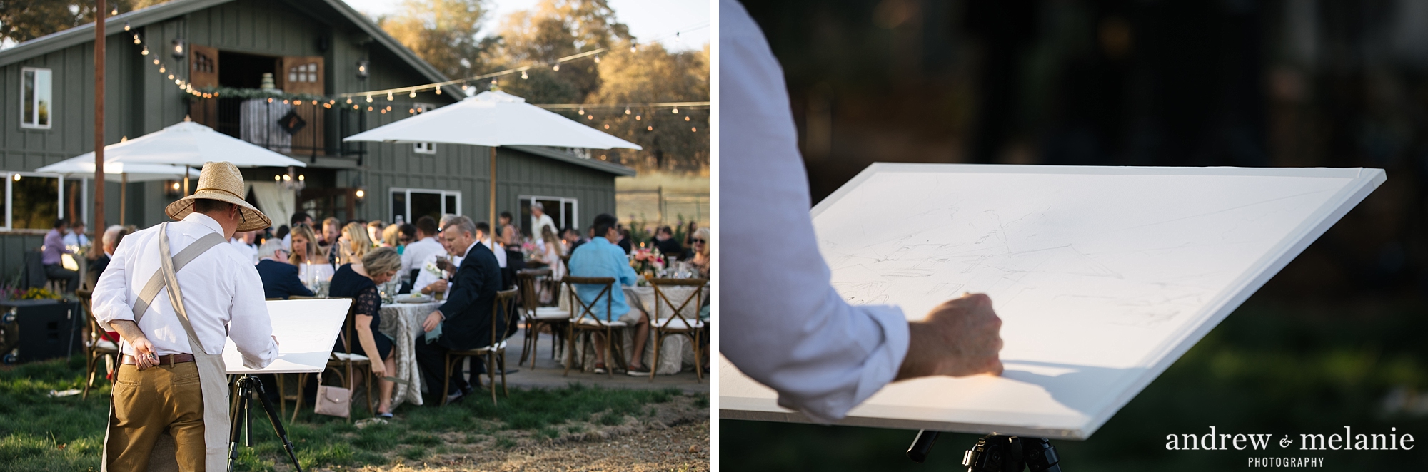 Cool wedding ideas Custom painting of wedding reception