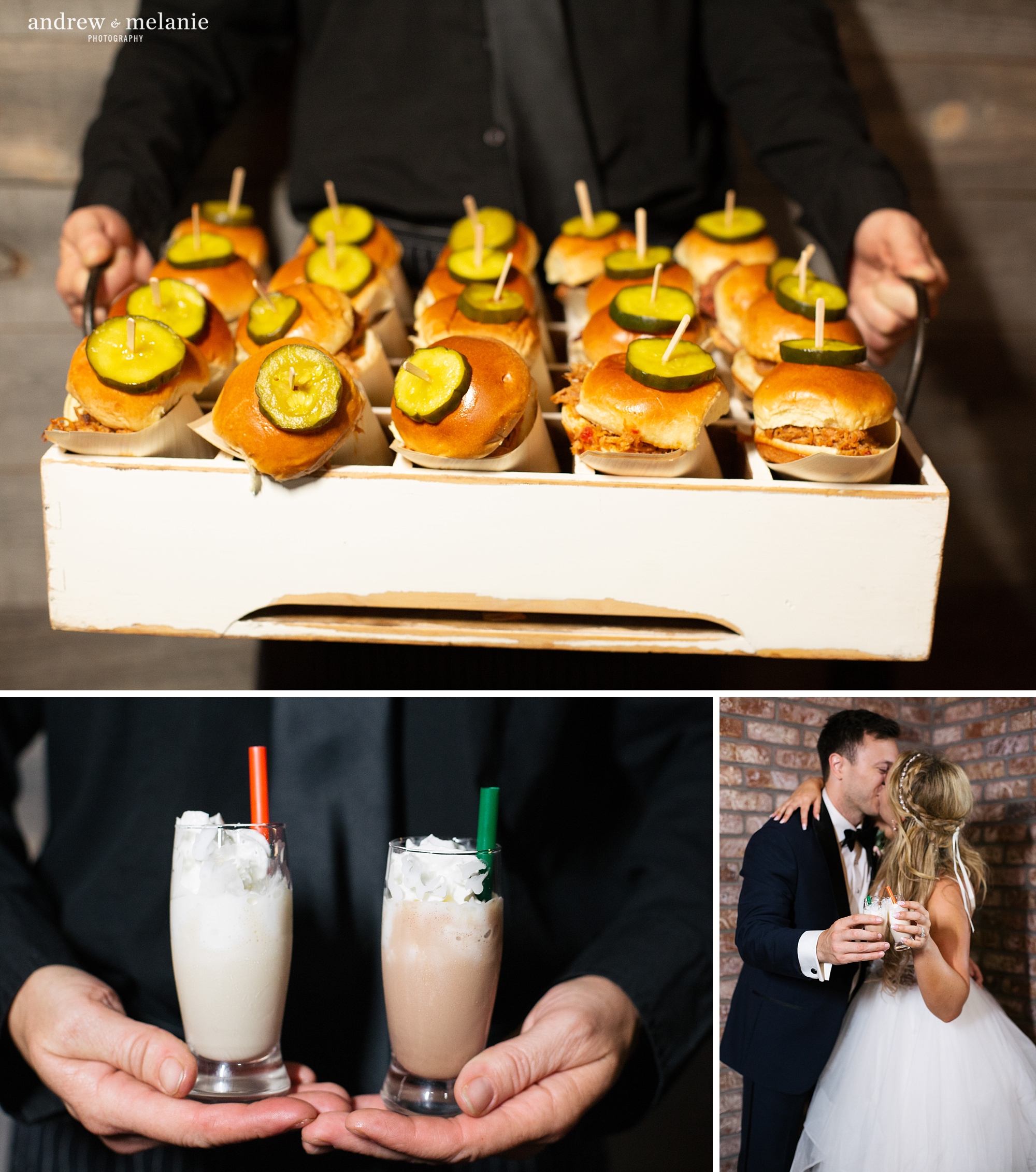 Late night wedding snack photos