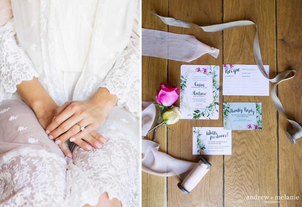 wedding invitation and details
