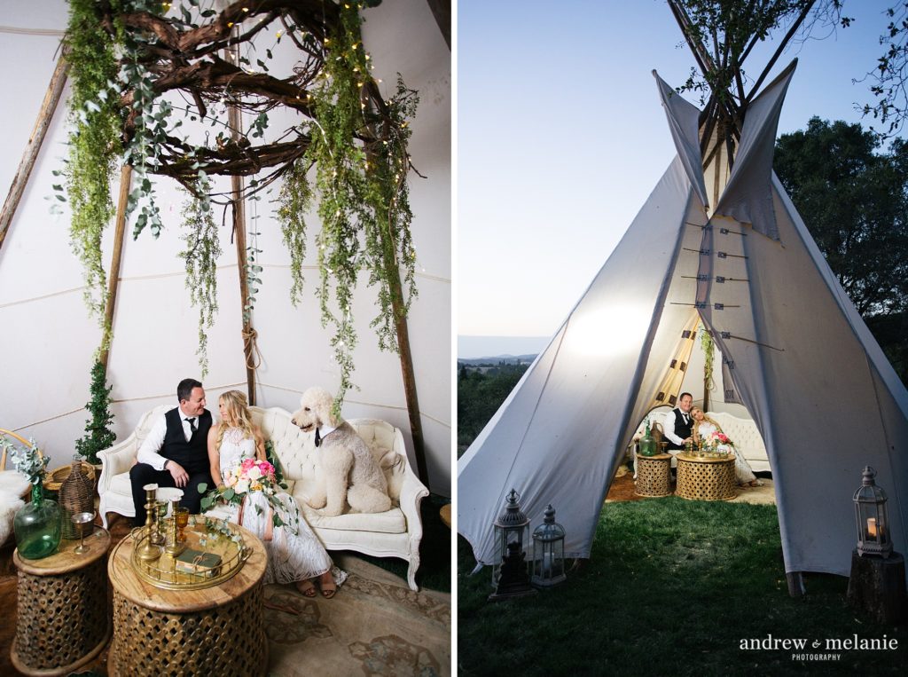 Boho wedding Tipi photos