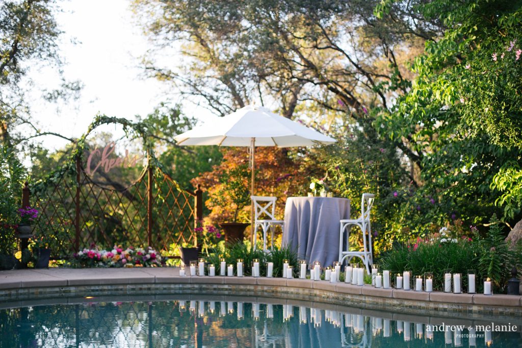 Cocktail hour at private estate photos
